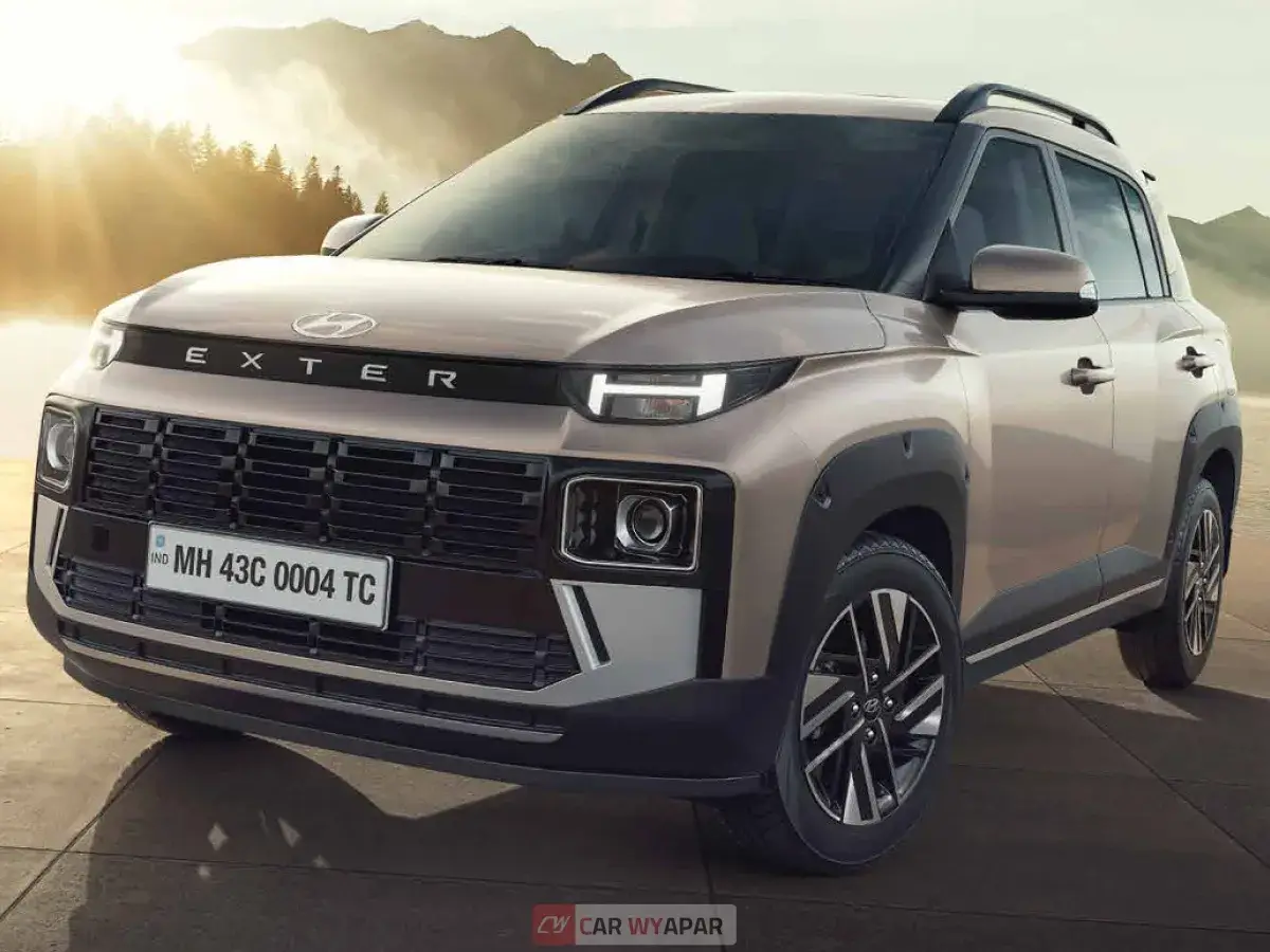 Front three-quarter view of the 2026 Hyundai Exter SUV.